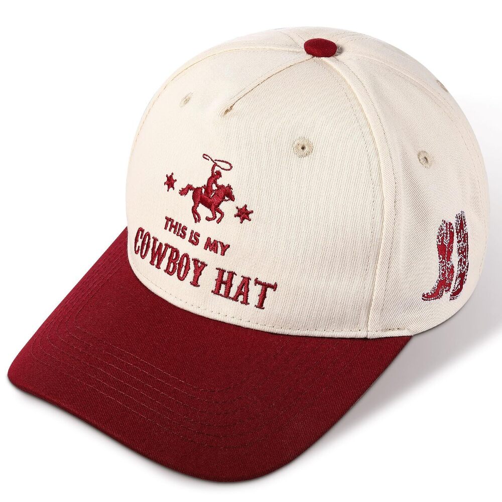 4614 Western Trucker Hat Vintage Trucker Hat Retro Embroidered Cowboy Cap